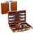 RERIVER Backgammon Set 2 Players Classic Backgammon Sets for Adults Board Game with PU Leather Case Portable and Travel Backgammon Set (Brown, 11inch)