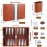RERIVER Backgammon Set 2 Players Classic Backgammon Sets for Adults Board Game with PU Leather Case Portable and Travel Backgammon Set (Brown, 11inch)