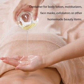 Small Glass Containers with Lids, 4 oz Glass Jars with Plastic Woodgrain Lids & Inner Liners, Reusable Travel Containers for Creams, Makeup, Lotion, Cosmetic - 2 pack Small Glass Containers with Lids, 4 oz Glass Jars with Plastic Woodgrain Lids & Inner Liners, Reusable Travel Containers for Creams, Makeup, Lotion, Cosmetic - 2 pack