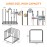 KORRTFID Kitchen Cabinet Organizer, Steel Cookware Holder, Divided Holder with 5 Slots for Skillets Baking Tray and Chopping Board Rack - Baking Pan Holder Storage (2 PCS)