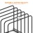 KORRTFID Kitchen Cabinet Organizer, Steel Cookware Holder, Divided Holder with 5 Slots for Skillets Baking Tray and Chopping Board Rack - Baking Pan Holder Storage (2 PCS)