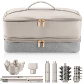 Travel Carrying Case for Hair Dryer Shark Flexstyle FlexFusion Airwrap Brush Double-Layer Hair Accessories Tools Storage Bag for Revlon Hairdryer Styler Organizer