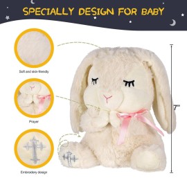 VUNCESSIN Baptism Gifts for Girls, Baby Dedication Gift, Christening Gifts for Baby Girls, Baptism Gifts Set Include 7\'\' Plush Bunny and Let\'s Pray Book in Keepsake Box. VUNCESSIN Baptism Gifts for Girls, Baby Dedication Gift, Christening Gifts for Baby Girls, Baptism Gifts Set Include 7\'\' Plush Bunny and Let\'s Pray Book in Keepsake Box.