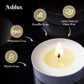 Ashlux Unscented Palm Tea Lights Candles 100 Pack Bulk, 4.5 Hours Long Burning White Tea Lights,Non-Paraffin, Smokeless, Mini Tealight Votive Candles for Wedding, Centerpiece, Party, Christmas Ashlux Unscented Palm Tea Lights Candles 100 Pack Bulk, 4.5 Hours Long Burning White Tea Lights,Non-Paraffin, Smokeless, Mini Tealight Votive Candles for Wedding, Centerpiece, Party, Christmas