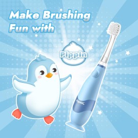 Papablic Toddler Sonic Electric Kids Toothbrush for Ages 1-3 Years, Baby Electric Toothbrush with Cute Penguin Cover and Smart LED Timer, 2 Brush Heads (Pippin) Papablic Toddler Sonic Electric Kids Toothbrush for Ages 1-3 Years, Baby Electric Toothbrush with Cute Penguin Cover and Smart LED Timer, 2 Brush Heads (Pippin)