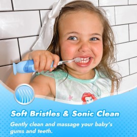 Papablic Toddler Sonic Electric Kids Toothbrush for Ages 1-3 Years, Baby Electric Toothbrush with Cute Penguin Cover and Smart LED Timer, 2 Brush Heads (Pippin) Papablic Toddler Sonic Electric Kids Toothbrush for Ages 1-3 Years, Baby Electric Toothbrush with Cute Penguin Cover and Smart LED Timer, 2 Brush Heads (Pippin)