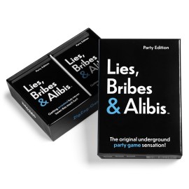 ZigZag Games Lies, Bribes & Alibis - A Fun Adult Party Card Game for Date Nights, College Bashes, Friendly Gatherings and Game Nights - Free Bonus Included (Amazon Exclusive)