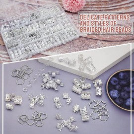 Fscwlmon 260 Pcs Hair Jewelry for Braids,Hair Beads Accessories for Dreadlock,Metal Hair Clips Cuffs Rings,Loc Rave Hair Charm Decorations Adjustable Kits for Men Women Silver Fscwlmon 260 Pcs Hair Jewelry for Braids,Hair Beads Accessories for Dreadlock,Metal Hair Clips Cuffs Rings,Loc Rave Hair Charm Decorations Adjustable Kits for Men Women Silver