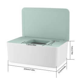 XhjzgcTech 2Pcs Diaper Wipes Dispenser, Refillable Wipe Container, Wipe Container with Sealing Design Lid, Keep Wipes Fresh,Wet Wipes Cases (White/Green) XhjzgcTech 2Pcs Diaper Wipes Dispenser, Refillable Wipe Container, Wipe Container with Sealing Design Lid, Keep Wipes Fresh,Wet Wipes Cases (White/Green)