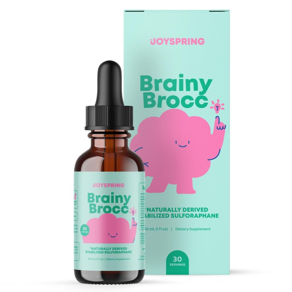 JoySpring Broccoli Supplement for Kids | Sulforaphane & Bacopa Monnieri Drops | Supports Cognitive Function | Vegan & Kid-Friendly JoySpring Broccoli Supplement for Kids | Sulforaphane & Bacopa Monnieri Drops | Supports Cognitive Function | Vegan & Kid-Friendly
