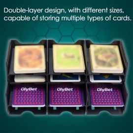JstFrU Card Case Black | Card Sorting Tray for Catan Resource Cards - Gaming | Game Accessory for The Catan Board Game | Suitable for The Expansion of Catan Game Cards and All Other Card Games