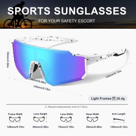 TURBOPEP Polarized Sports Sunglasses for Men and Women,Fishing Cycling Mountain Bike Baseball Sunglasses with UV Protection TURBOPEP Polarized Sports Sunglasses for Men and Women,Fishing Cycling Mountain Bike Baseball Sunglasses with UV Protection