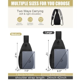 Pritent Crossbody Bags for Women Men Trendy Sling Bag Bakpack Casual Chest Bag with Convertible Shoulder Strap Travel Cross Body Bag for Hiking Traveling Outdoors(Black) Pritent Crossbody Bags for Women Men Trendy Sling Bag Bakpack Casual Chest Bag with Convertible Shoulder Strap Travel Cross Body Bag for Hiking Traveling Outdoors(Black)
