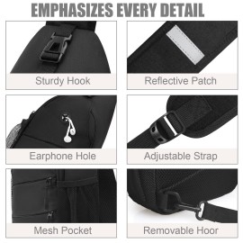 Pritent Crossbody Bags for Women Men Trendy Sling Bag Bakpack Casual Chest Bag with Convertible Shoulder Strap Travel Cross Body Bag for Hiking Traveling Outdoors(Black) Pritent Crossbody Bags for Women Men Trendy Sling Bag Bakpack Casual Chest Bag with Convertible Shoulder Strap Travel Cross Body Bag for Hiking Traveling Outdoors(Black)