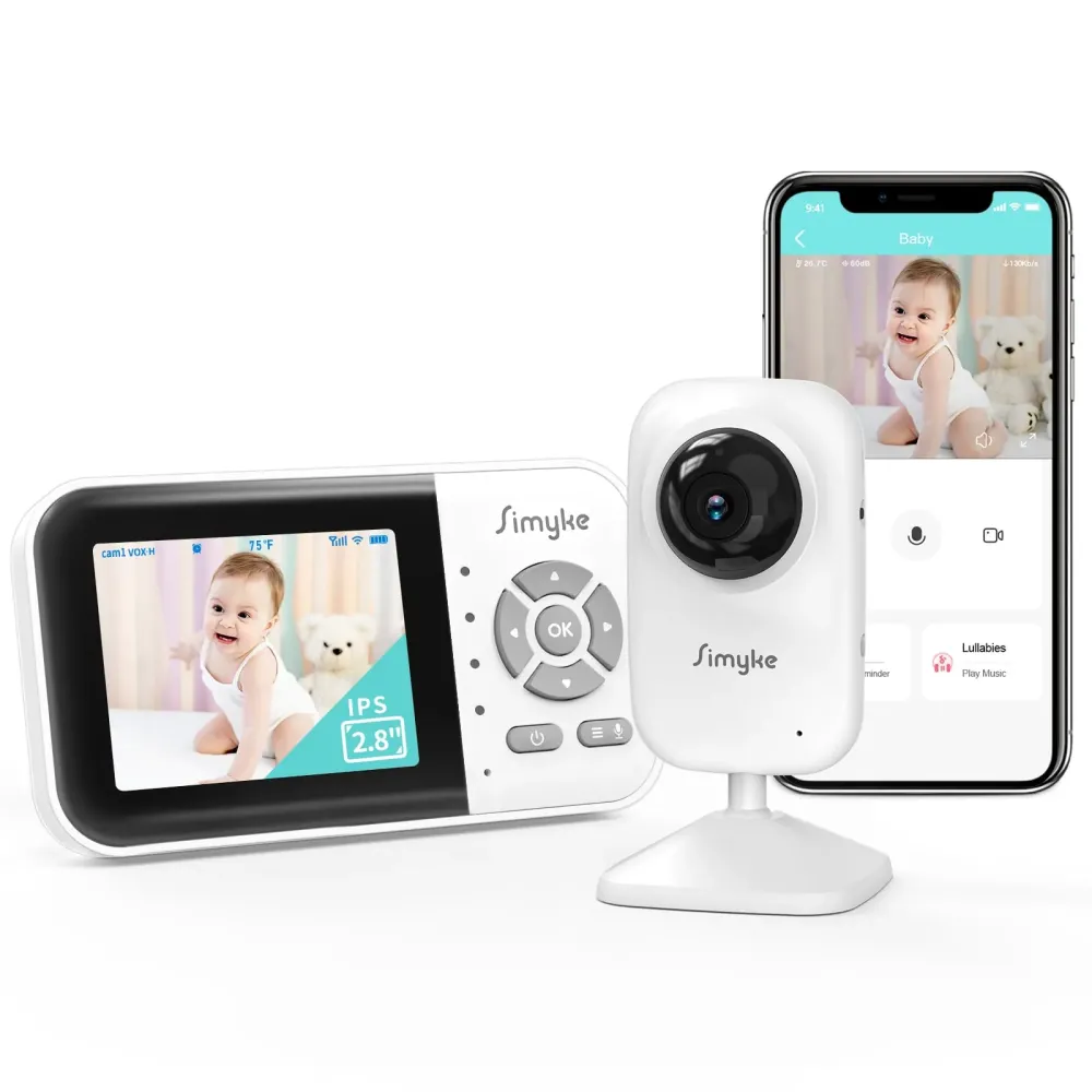 Upgrade Video Baby Monitor,WiFi Baby Camera,2.8 Display and App Control,1200ft Long Range,2 Way Talk,Auto Night Vision,Sound Alert,VOX,Temperature Sensor 5 Lullabies Feeding Remind,Home Use Upgrade Video Baby Monitor,WiFi Baby Camera,2.8 Display and App Control,1200ft Long Range,2 Way Talk,Auto Night Vision,Sound Alert,VOX,Temperature Sensor 5 Lullabies Feeding Remind,Home Use