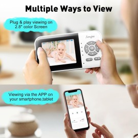 Upgrade Video Baby Monitor,WiFi Baby Camera,2.8 Display and App Control,1200ft Long Range,2 Way Talk,Auto Night Vision,Sound Alert,VOX,Temperature Sensor 5 Lullabies Feeding Remind,Home Use Upgrade Video Baby Monitor,WiFi Baby Camera,2.8 Display and App Control,1200ft Long Range,2 Way Talk,Auto Night Vision,Sound Alert,VOX,Temperature Sensor 5 Lullabies Feeding Remind,Home Use