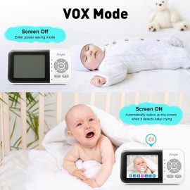 Upgrade Video Baby Monitor,WiFi Baby Camera,2.8 Display and App Control,1200ft Long Range,2 Way Talk,Auto Night Vision,Sound Alert,VOX,Temperature Sensor 5 Lullabies Feeding Remind,Home Use Upgrade Video Baby Monitor,WiFi Baby Camera,2.8 Display and App Control,1200ft Long Range,2 Way Talk,Auto Night Vision,Sound Alert,VOX,Temperature Sensor 5 Lullabies Feeding Remind,Home Use