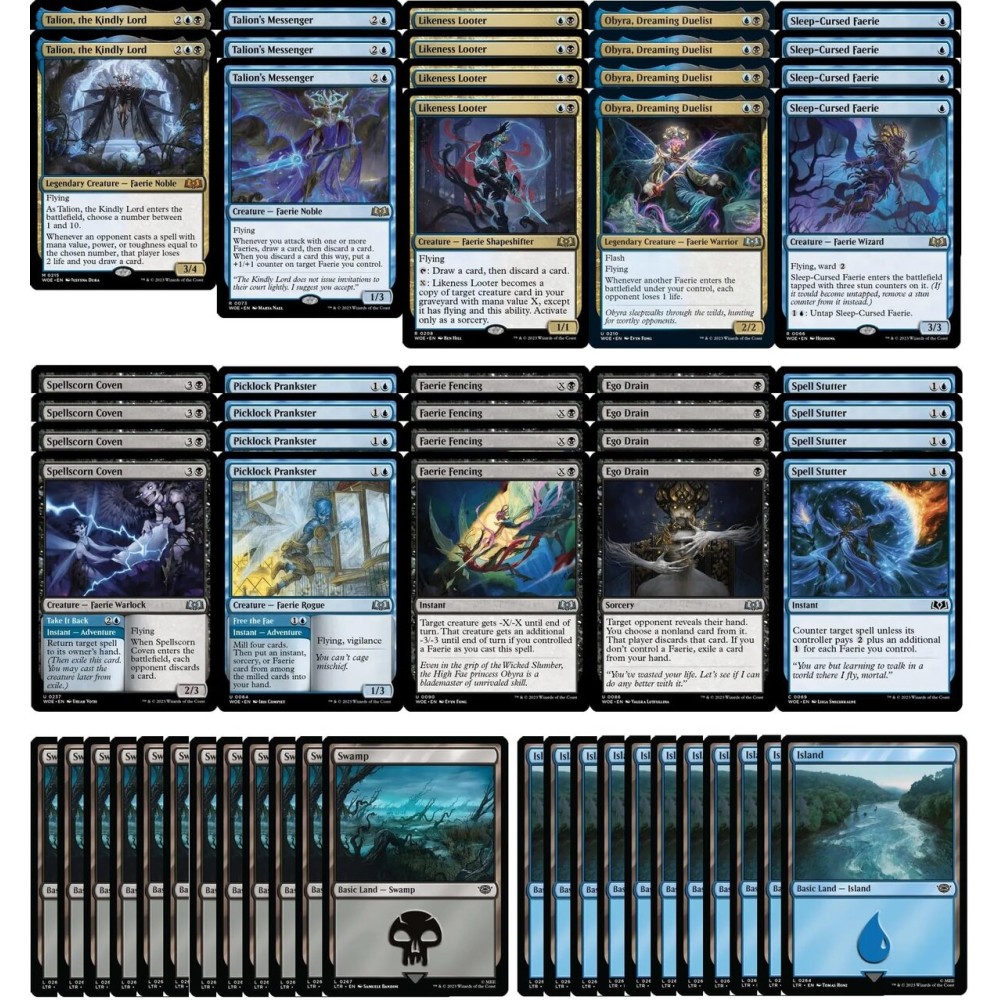 Elite Dimir Faerie Deck - Blue Black - Modern Legal - Custom Built - Magic The Gathering - MTG - 60 Card! Elite Dimir Faerie Deck - Blue Black - Modern Legal - Custom Built - Magic The Gathering - MTG - 60 Card!