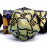 Maywin Dice Set D&D Metal,DND Metallic Glitter Crack Dice with Gift Box for RPG Board Games (Greenish Yellow Color + Purple)