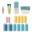 12 Pack Multi Sizes Silicone Bottle Covers, Travel Accessories Must Haves, Cruise Ship Essentials, Travel Size Toiletries,Travel Essentials for Women Men,Travel Gadgets, Elastic Sleeves for leak proof