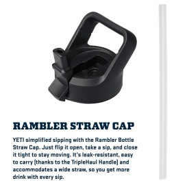 YETI Rambler Bottle Straw Cap, Fits 18/26/36/46/64 oz Bottles