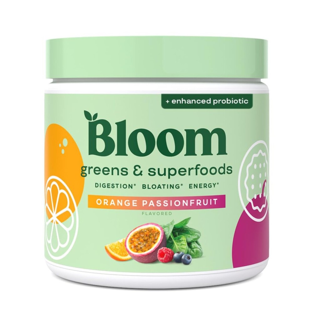 Bloom Nutrition Superfood Greens Powder, Digestive Enzymes with Probiotics and Prebiotics, Gut Health, Bloating Relief for Women, Chlorella, Juice Mix w/Beet Root Powder, 30 SVG, Orange Passionfruit Bloom Nutrition Superfood Greens Powder, Digestive Enzymes with Probiotics and Prebiotics, Gut Health, Bloating Relief for Women, Chlorella, Juice Mix w/Beet Root Powder, 30 SVG, Orange Passionfruit