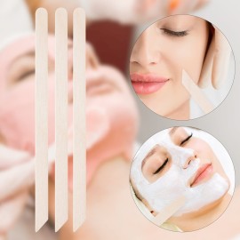 1000Pcs Wooden Wax Sticks Small Waxing Applicator Sticks Wax Spatulas Wood Craft Sticks for Hair Removal and Smooth Skin - Slanted & Round