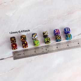 48 PCS 12mm 6 Sided Dice Set Marble D6 Dice Round Corner Board Game Dice for Tenzi Farkle Bunco MTG DND or Math Learning 48 PCS 12mm 6 Sided Dice Set Marble D6 Dice Round Corner Board Game Dice for Tenzi Farkle Bunco MTG DND or Math Learning