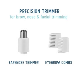 Conair All-in-1 Facial Hair Trimmer for Women, Perfect for Face, Ear/Nose and Eyebrows, Battery-Powered