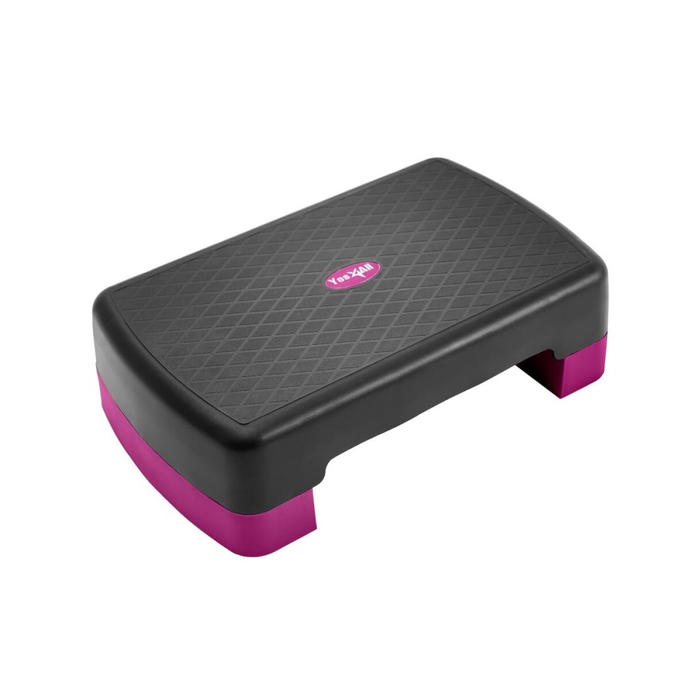 Yes4All Aerobic Step Platform with Adjustable Risers for Home Gym Fitness Workout - Purple/Black Yes4All Aerobic Step Platform with Adjustable Risers for Home Gym Fitness Workout - Purple/Black