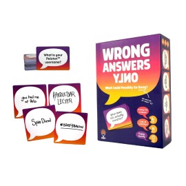 Wrong Answers Only: The Ultimate Adult Party Game - A Fun, Competitive Group Guessing Game for 8 Players, Ages 14 and Up - Perfect for Game Nights