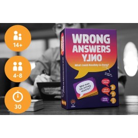 Wrong Answers Only: The Ultimate Adult Party Game - A Fun, Competitive Group Guessing Game for 8 Players, Ages 14 and Up - Perfect for Game Nights