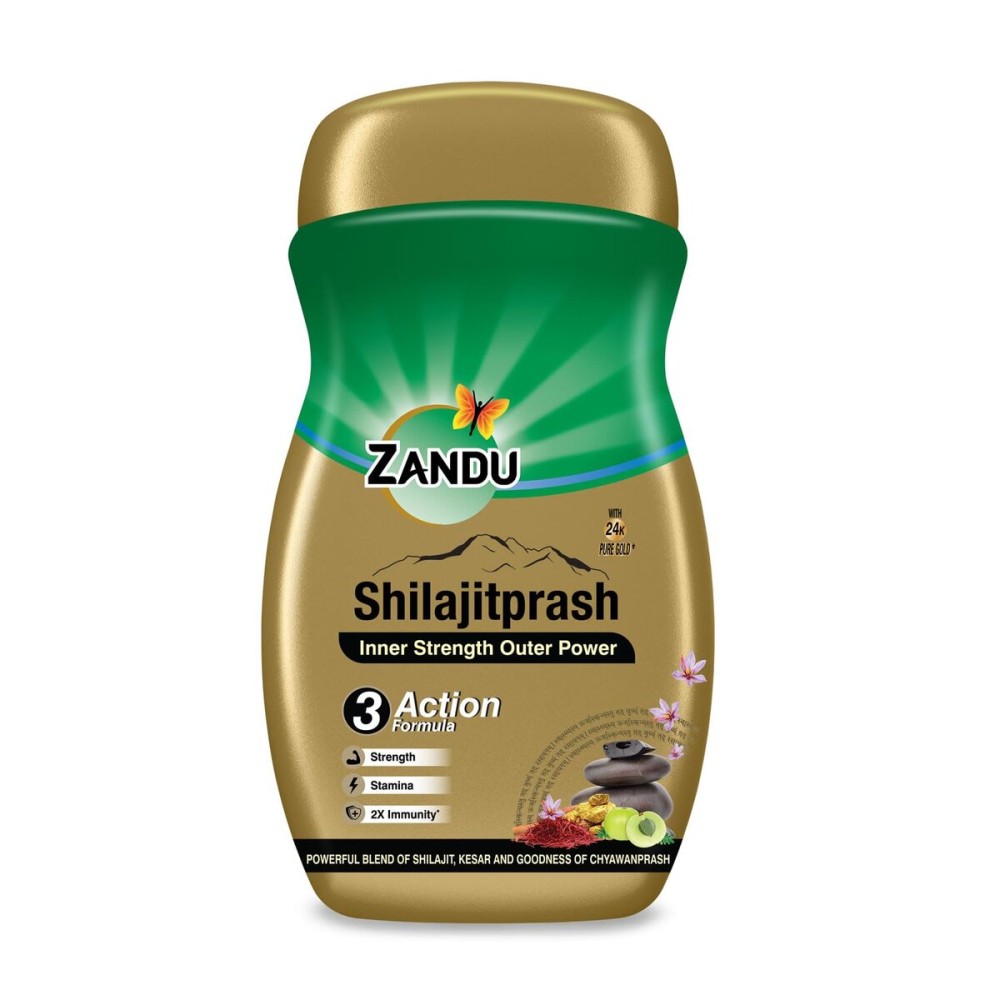 Zandu Shilajitprash, Combination of Shilajit and Selected Herbs of Chyawanpash, a Powerhouse of 47 Potent Ayurvedic Herbs, 3 Action Formula to Boost Strength, Stamina & Immunity, 900 Gm Zandu Shilajitprash, Combination of Shilajit and Selected Herbs of Chyawanpash, a Powerhouse of 47 Potent Ayurvedic Herbs, 3 Action Formula to Boost Strength, Stamina & Immunity, 900 Gm