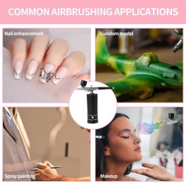 Airbrush-Kit Air Brush Kit With Airbrush Compressor Nail Charms Wireless Air Brush for Barber, Nail Art, Cake Decor, Makeup, Model Painting (Black) Airbrush-Kit Air Brush Kit With Airbrush Compressor Nail Charms Wireless Air Brush for Barber, Nail Art, Cake Decor, Makeup, Model Painting (Black)