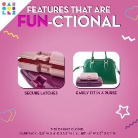 Caboodles Care Pack + Lil Bit Set, Pink & Violet, Travel Organizers for Makeup, Snap-Tight Latch for Mess-Free Travel, Compact Size Caboodles Care Pack + Lil Bit Set, Pink & Violet, Travel Organizers for Makeup, Snap-Tight Latch for Mess-Free Travel, Compact Size