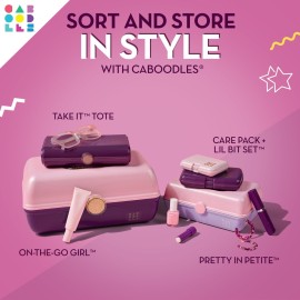 Caboodles Care Pack + Lil Bit Set, Pink & Violet, Travel Organizers for Makeup, Snap-Tight Latch for Mess-Free Travel, Compact Size Caboodles Care Pack + Lil Bit Set, Pink & Violet, Travel Organizers for Makeup, Snap-Tight Latch for Mess-Free Travel, Compact Size