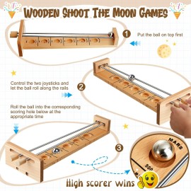 Deekin 2 Set Desktop Shoot The Moon Game Table Top Mini Bowling Game Set Classic Steel Ball Wooden Tabletop Games Wooden Board Mini Arcade Table Games Bowling Set Gag Gifts for Adult Teen Office Desk Deekin 2 Set Desktop Shoot The Moon Game Table Top Mini Bowling Game Set Classic Steel Ball Wooden Tabletop Games Wooden Board Mini Arcade Table Games Bowling Set Gag Gifts for Adult Teen Office Desk