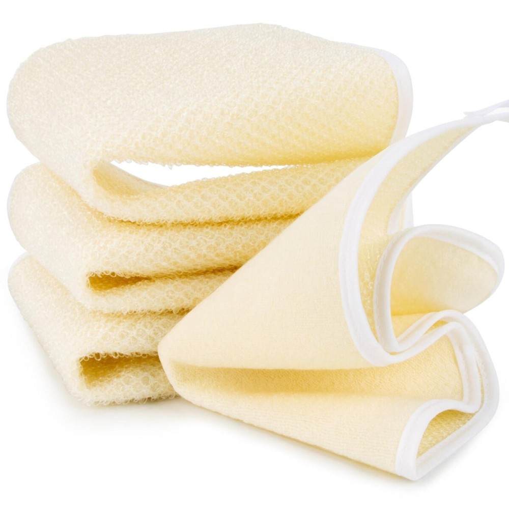 Exfoliating Cloth - 4 Pack Exfoliating Washcloths for Body and Face Clean 8 10 inches Durable Weave Bath Body Scrubber Face Wash Cloths Bath Towel Washcloths Wash Towels for Women and Men Exfoliating Cloth - 4 Pack Exfoliating Washcloths for Body and Face Clean 8 10 inches Durable Weave Bath Body Scrubber Face Wash Cloths Bath Towel Washcloths Wash Towels for Women and Men