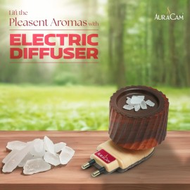 AuraCam Gold Standard Bhimseni Camphor with Electrical Diffuser/Camphor/Kapoor Burner/Aromatic for Pooja, Meditation, Havan/Pure & Natural Pacha Kapoor with Stand for Home, Office (Pack 1, 500 g) AuraCam Gold Standard Bhimseni Camphor with Electrical Diffuser/Camphor/Kapoor Burner/Aromatic for Pooja, Meditation, Havan/Pure & Natural Pacha Kapoor with Stand for Home, Office (Pack 1, 500 g)