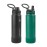 ThermoFlask 24 oz Double Wall Vacuum Insulated Stainless Steel 2-Pack of Water Bottles, Black / Malachite