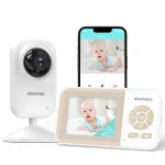 ebemate Video Baby Monitor Camera with 2.8 LCD Screen Video & Audio No Glow Night Vision,2-Way Talk Audio Cam Baby Monitoring 1200FT Range EBE28