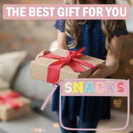 Siwara Snack Bags Clear Pouch for Travel Bag Nylon Clear Cosmetic Bag Makeup Waterproof Bag Portable Glitter Snacks Makeup Beach Pouch Toiletry Bag for Women Girls (Pink-Snacks) Siwara Snack Bags Clear Pouch for Travel Bag Nylon Clear Cosmetic Bag Makeup Waterproof Bag Portable Glitter Snacks Makeup Beach Pouch Toiletry Bag for Women Girls (Pink-Snacks)