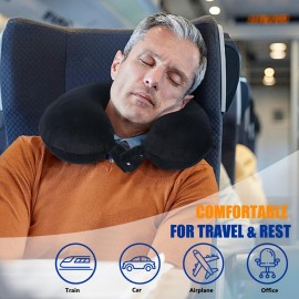 SAIREIDER Travel Pillow 100% Pure Memory Foam Travel Neck Pillow, Airplane Pillow for TravelingCarHomeOfficeWashable CoverBlack SAIREIDER Travel Pillow 100% Pure Memory Foam Travel Neck Pillow, Airplane Pillow for TravelingCarHomeOfficeWashable CoverBlack