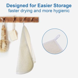 Exfoliating Washcloth (3 Pack), Shower Cloth for Body and Face Exfoliator Scrubber, Two Sides Exfoliate Shower Rag Wash Cloths Nylon Cotton Loofah Sponge Scrub Towel estropajos para el cuerpo Exfoliating Washcloth (3 Pack), Shower Cloth for Body and Face Exfoliator Scrubber, Two Sides Exfoliate Shower Rag Wash Cloths Nylon Cotton Loofah Sponge Scrub Towel estropajos para el cuerpo