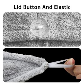 AGLIFEFY 2 Pack Microfiber Hair Towel Wrap for Women Super Absorbent Quick Dry Hair Turban for Drying Curly, Long & Thick Hair 10 inch X 26 inch Lightgrey+Lightgrey AGLIFEFY 2 Pack Microfiber Hair Towel Wrap for Women Super Absorbent Quick Dry Hair Turban for Drying Curly, Long & Thick Hair 10 inch X 26 inch Lightgrey+Lightgrey