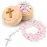 Loetere Baptism Gifts Rosary Catholic My First Rosary and Keepsake Box for Baby Shower Holy First Communion Christian Beads Gifting Set(Pink)