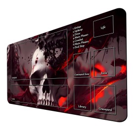 MTG Game Playmat, Unique Design TCG Play Mat for MTG TCG 24 x 14 inches Trading Card Inked Game Playmats with Storage Bag