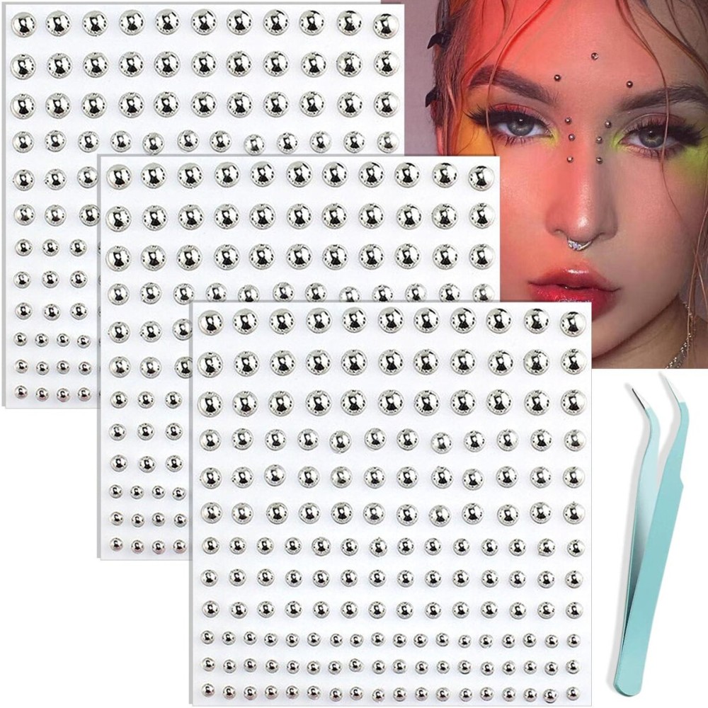 nooepc Face Gems Lip Stud, Fake Piercings Nose Stud Eyebrow Stud, Non Piercing Nose Stick on Silver Belly Button Sticker, Face Sticker Ring Cool Punk Y2K Makeup for Women Men nooepc Face Gems Lip Stud, Fake Piercings Nose Stud Eyebrow Stud, Non Piercing Nose Stick on Silver Belly Button Sticker, Face Sticker Ring Cool Punk Y2K Makeup for Women Men