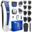GLAKER Clippers for Hair Cutting - Cordless 2 in 1 Versatile Hair Trimmer with 10 Guards, Extra Detachable Blade & Turbo Motor, Professional Barber Kit for Barbershop, Ideal Gift for Men