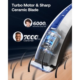 GLAKER Clippers for Hair Cutting - Cordless 2 in 1 Versatile Hair Trimmer with 10 Guards, Extra Detachable Blade & Turbo Motor, Professional Barber Kit for Barbershop, Ideal Gift for Men GLAKER Clippers for Hair Cutting - Cordless 2 in 1 Versatile Hair Trimmer with 10 Guards, Extra Detachable Blade & Turbo Motor, Professional Barber Kit for Barbershop, Ideal Gift for Men